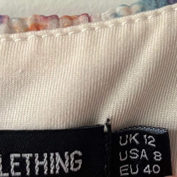 Pretty Little Thing Maternity Pink Floral Plisse Mini Dress Long Sleeve Fitted - Picture 5 of 14